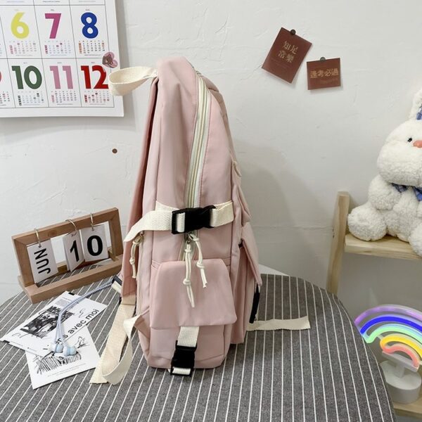 The Fab Bags Korean-Style Multi-Pocket Nylon Backpack - Image 5