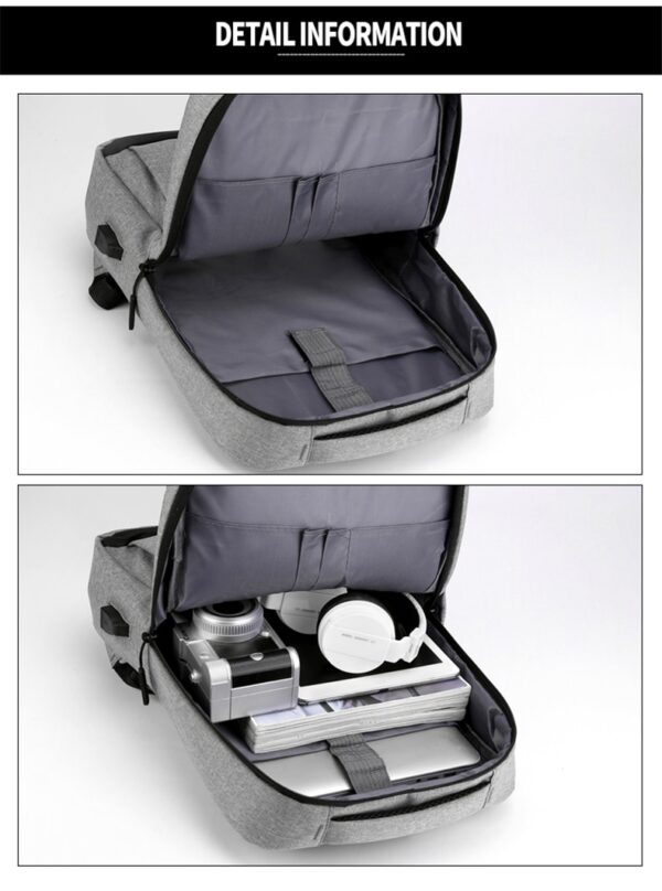 The Fab Bags Spacious Multi-Layer USB Charging Backpack - Image 23