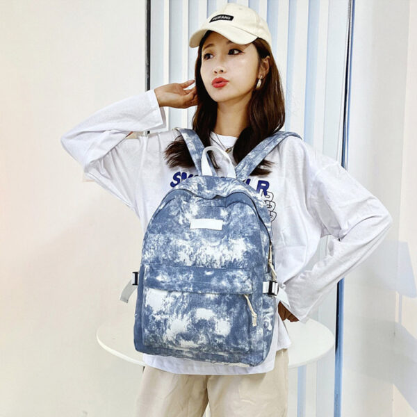 The Fab Bags Canvas Unisex Backpack with Contrasting Colors - Image 9