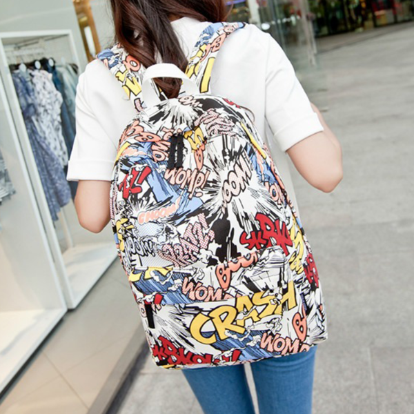 The Fab Bags PU + Weave Chain Graffiti Mini Bag - Image 4