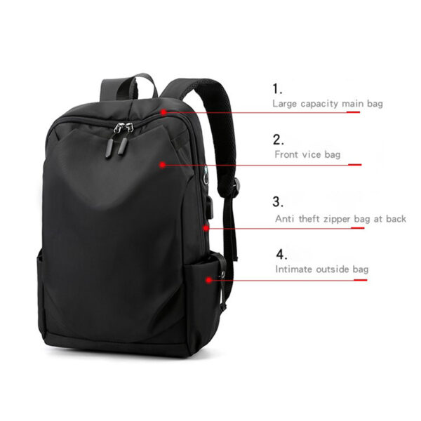 The Fab Bags Waterproof Oxford Laptop Backpack with USB Port - Image 5