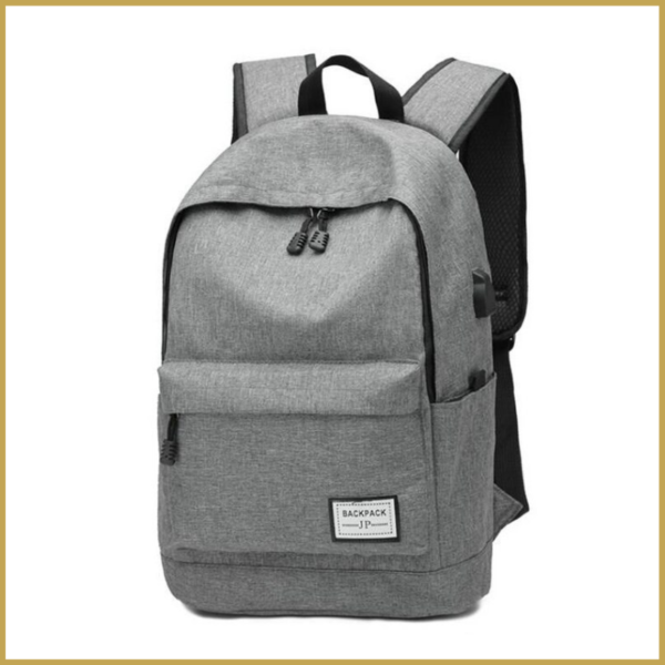 USB port charging-enabled laptop backpack