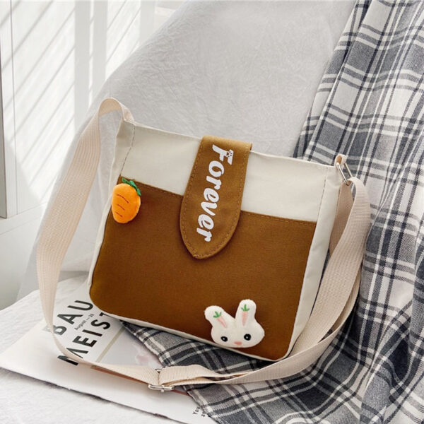 The Fab Bags Canvas Sling Bag with Bunny Applique - Image 2