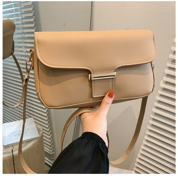 The Fab Bags PU Weave Solid Color Horizontal Shoulder Bag - Image 9