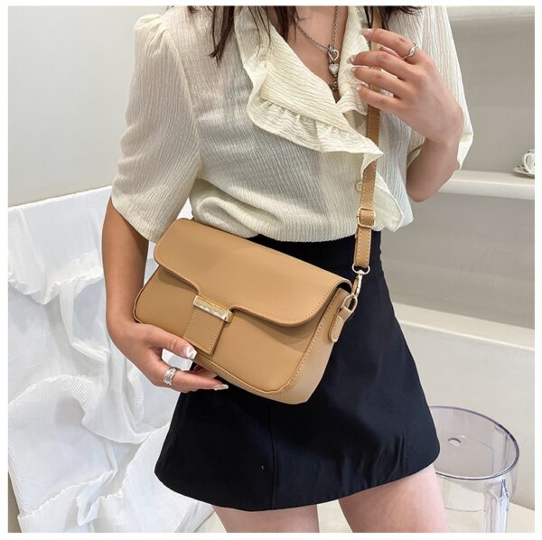 The Fab Bags PU Weave Solid Color Horizontal Shoulder Bag - Image 10